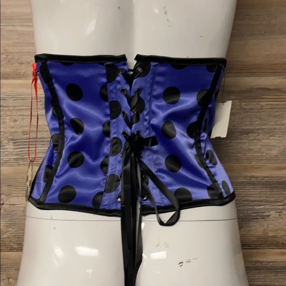 Hell Bunny Minnie Underbust Purple/Black NWT G1 - Picture 2 of 2